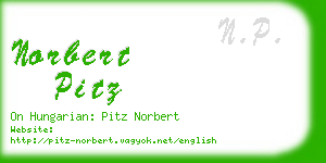 norbert pitz business card